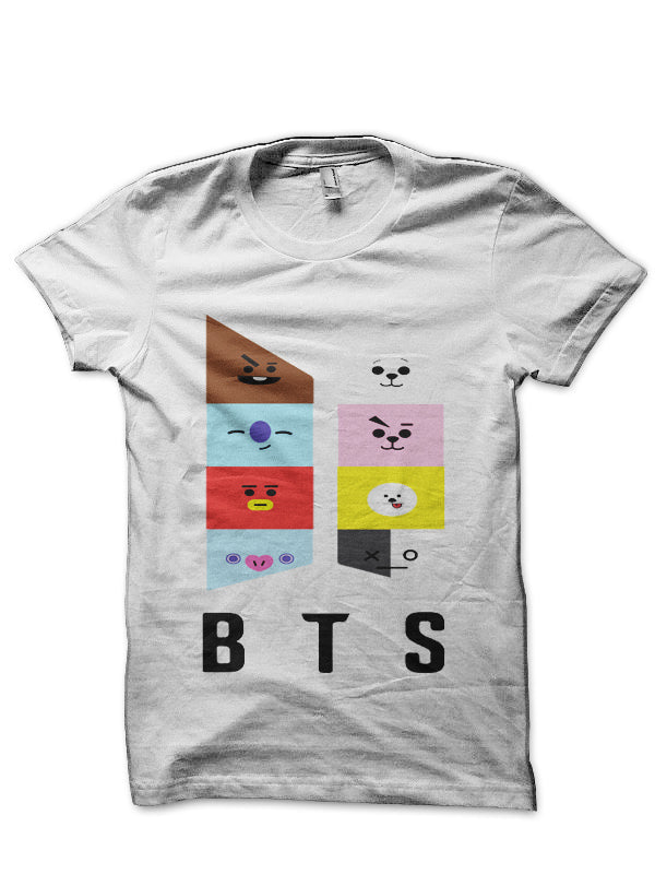 Bts White T-Shirt Style001