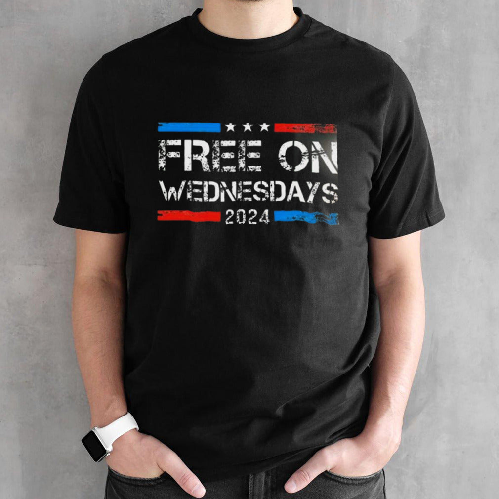 Biden Free On Wednesdays Us Flag 2024 shirt