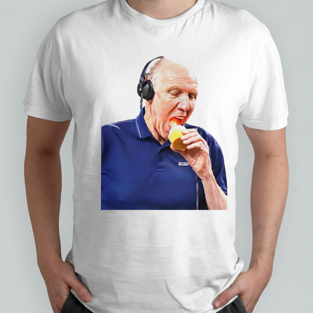 Bill Walton eating a cupcake shirt