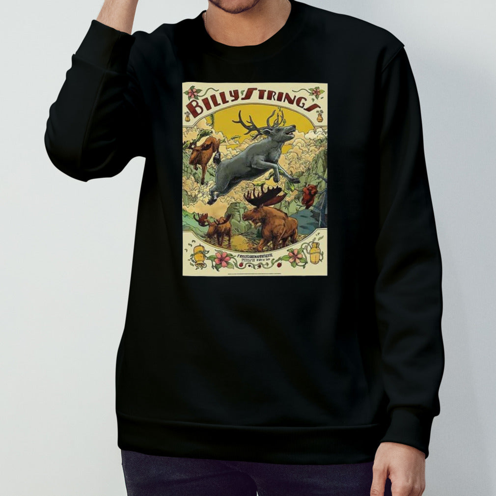 Billy Strings On May 18th 2024 Fiddlerâ€™s Green Amphitheatre Greenwood Village CO Poster Art By Dave Kloc And Jessica Seamans T-Shirt