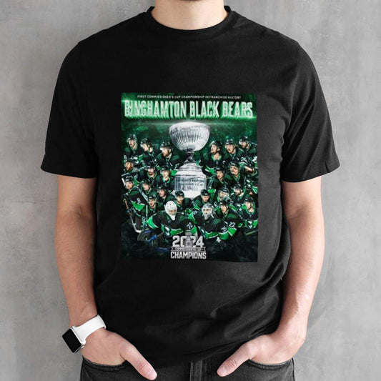 Binghamton Black Bears First Commissionerâ€™s Cup Championship In Franchise History 2024 Champions Shirt
