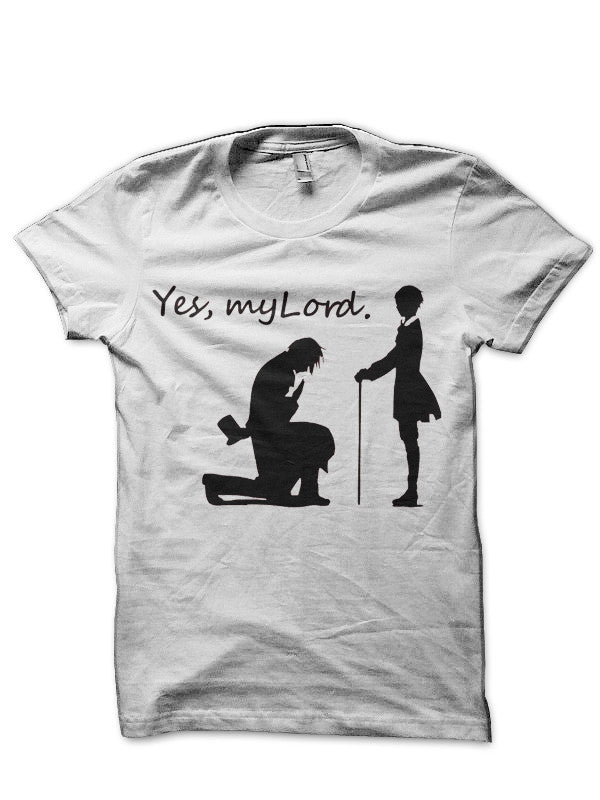 Black Butler â€“ Yes My Lord White T-Shirt