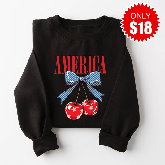 American Cherries Sweatshirt - Black - 18
