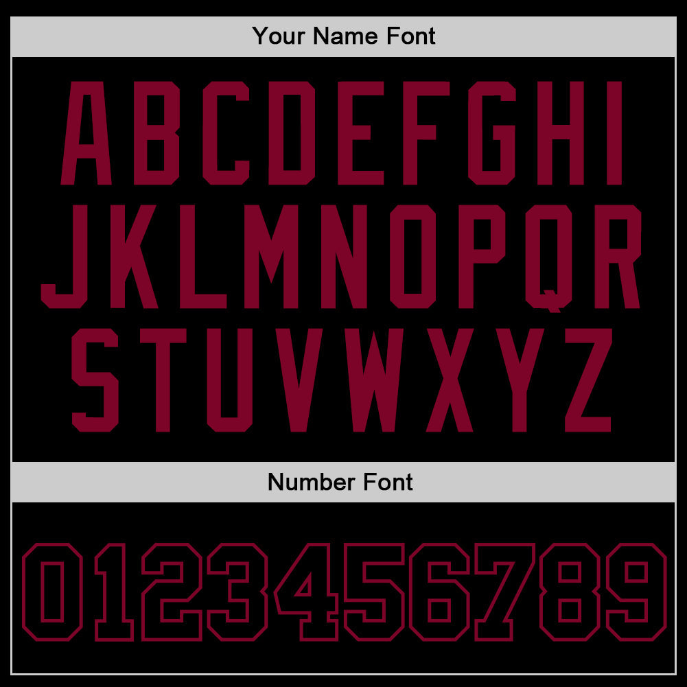 Custom Black Black-Maroon Authentic Throwback Basketball Jersey