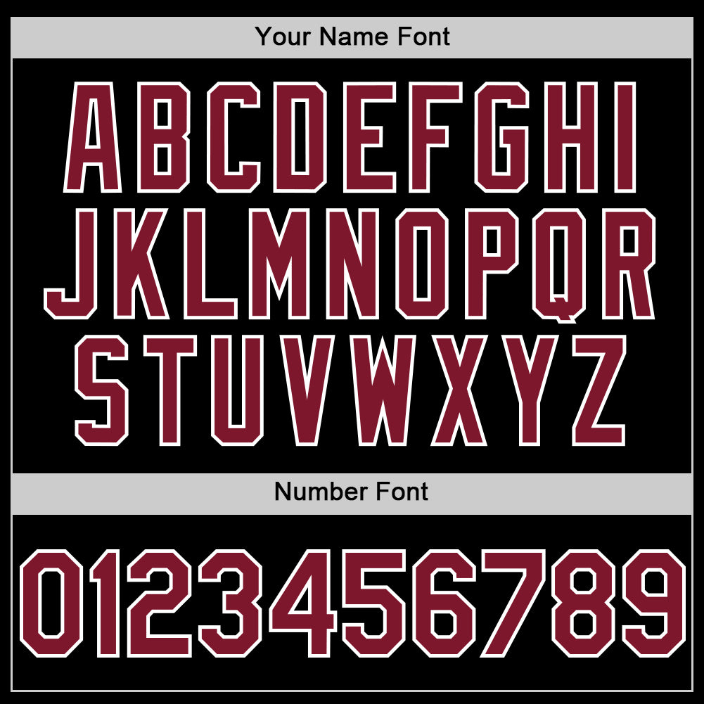 Custom Black Crimson-White Mesh Authentic Throwback Baseball Jersey