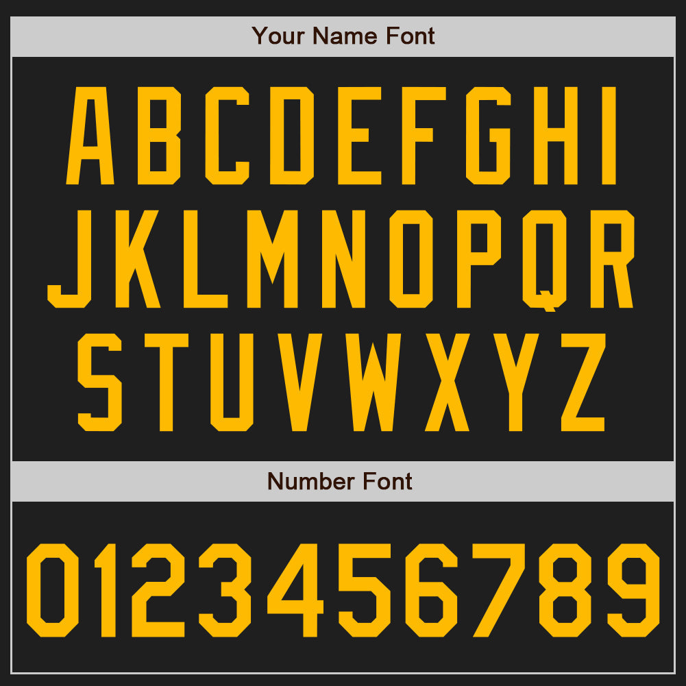 Custom Black Gold Pinstripe Gold Authentic Baseball Jersey