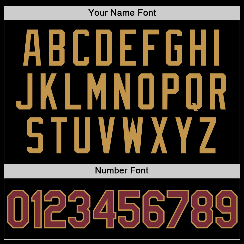 Custom Black Burgundy-Old Gold Authentic Throwback Basketball Jersey