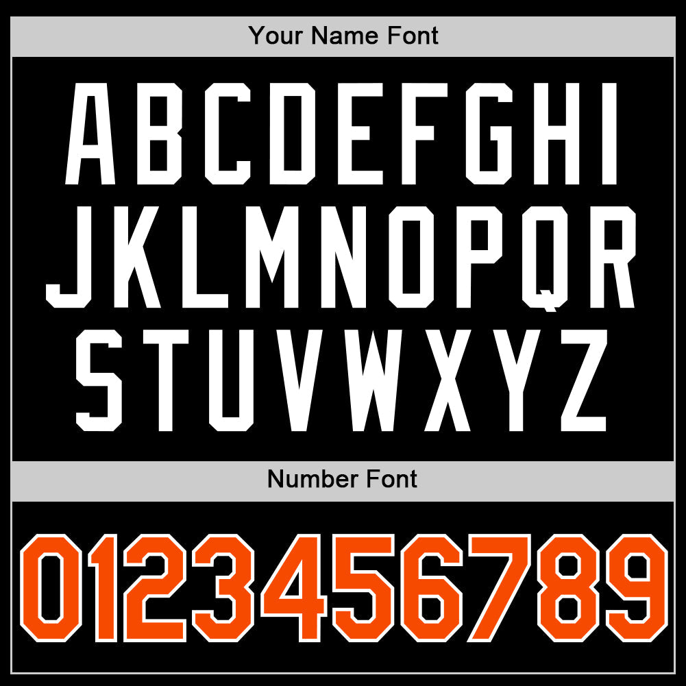 Custom Black Orange-White Authentic Basketball Jersey