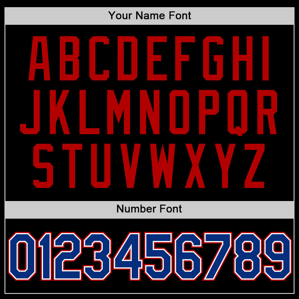 Custom Black Royal White-Red Authentic Basketball Jersey