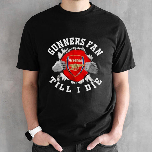 Blood Inside Me Arsenal Gunners Fan Till I Die Shirt