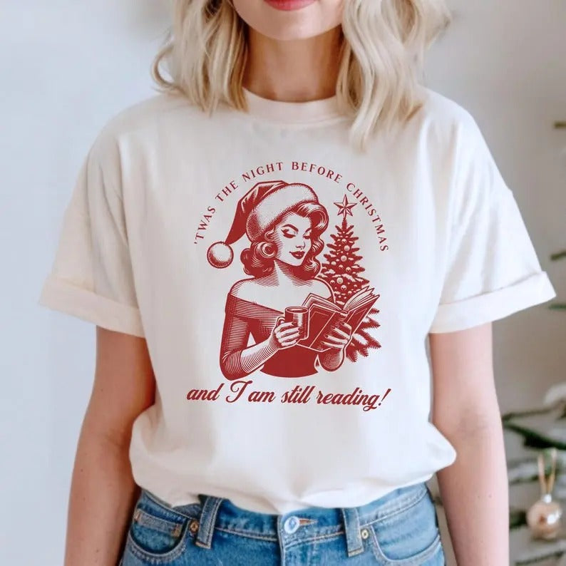 Bookish Christmas shirt for Book lover Bookworm Christmas t-shirt Book lovers gift Xmas Bookish shirt Gift for librarian Christmas book tee