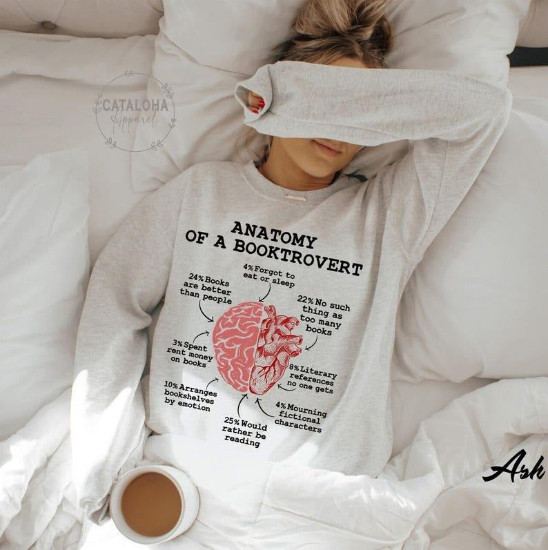 Booktrovert Sweatshirt, Book Lover Gifts, Reading Sweater, Reading Shirt, Bookworm Sweatshirt, Funny bookish Sweater, Bookish Sweatshirt