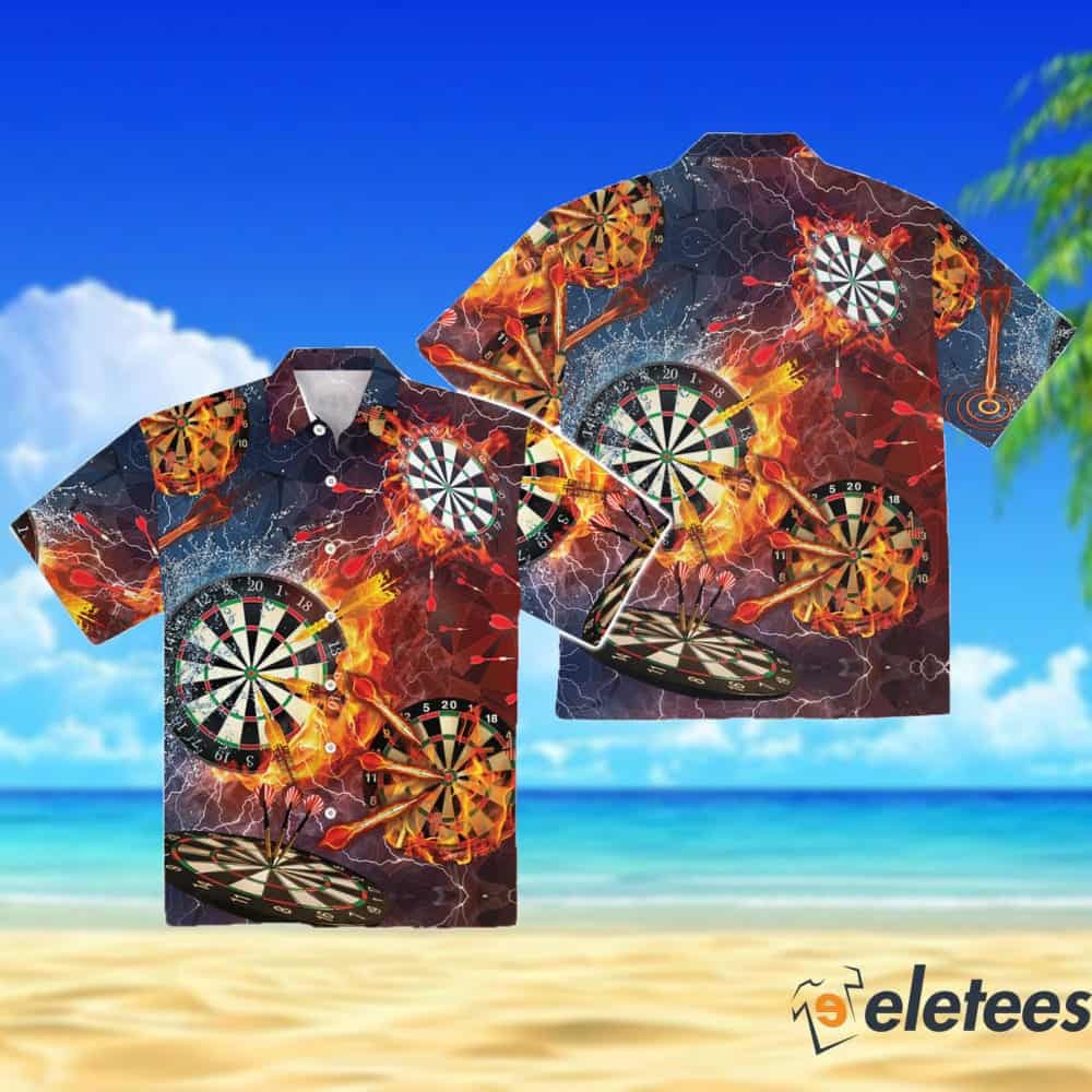Born To Play Darts Hawaiian Aloha Shirt