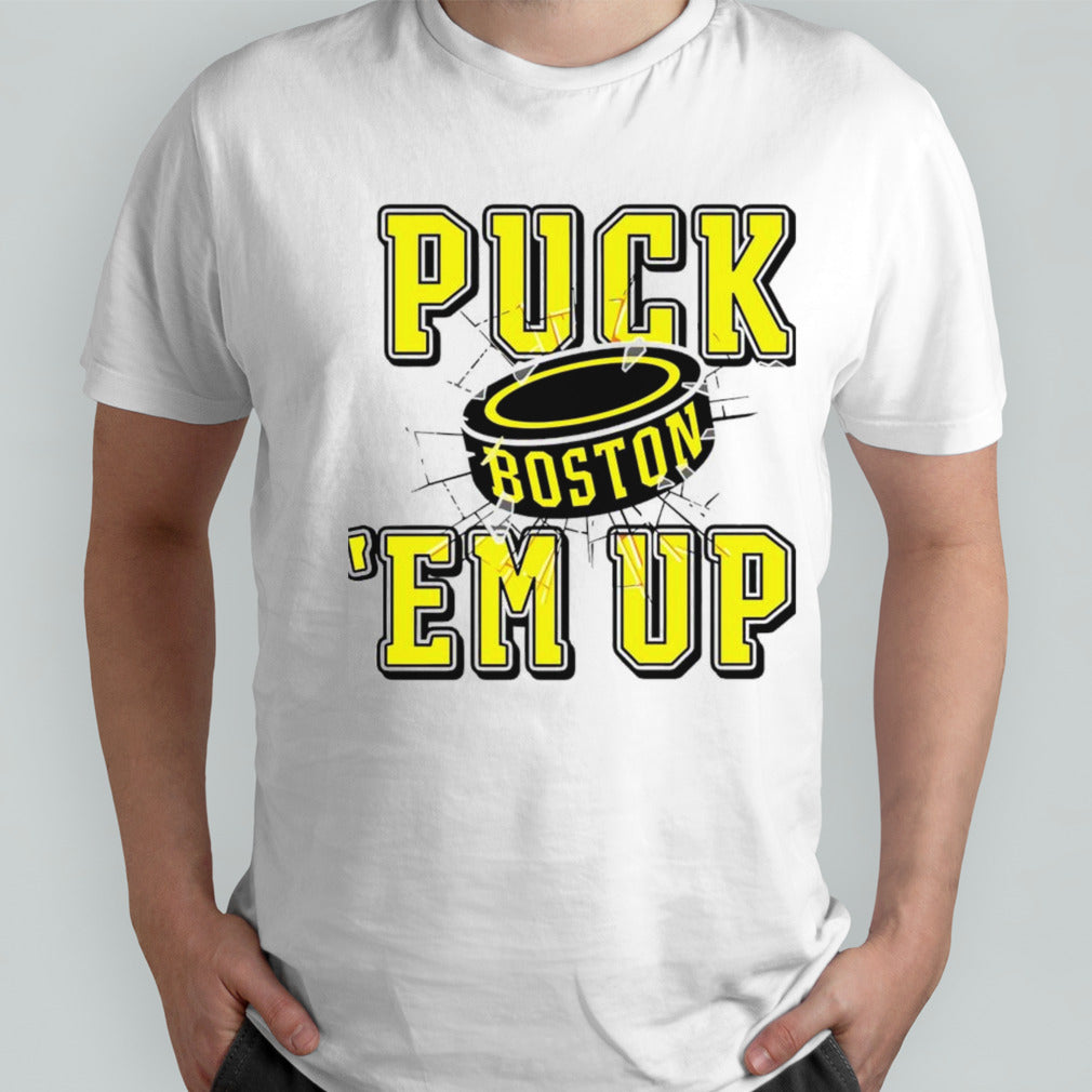 Boston Bruins puck em up shirt