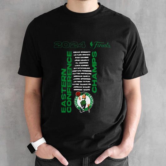 Boston Celtics 2024 Eastern Conference Champions Jump Ball Roster Shirt