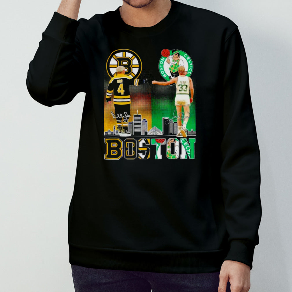 Boston Celtics Larry Bird Boston Bruins Bobby Orr The Legends Proud Fan Shirt