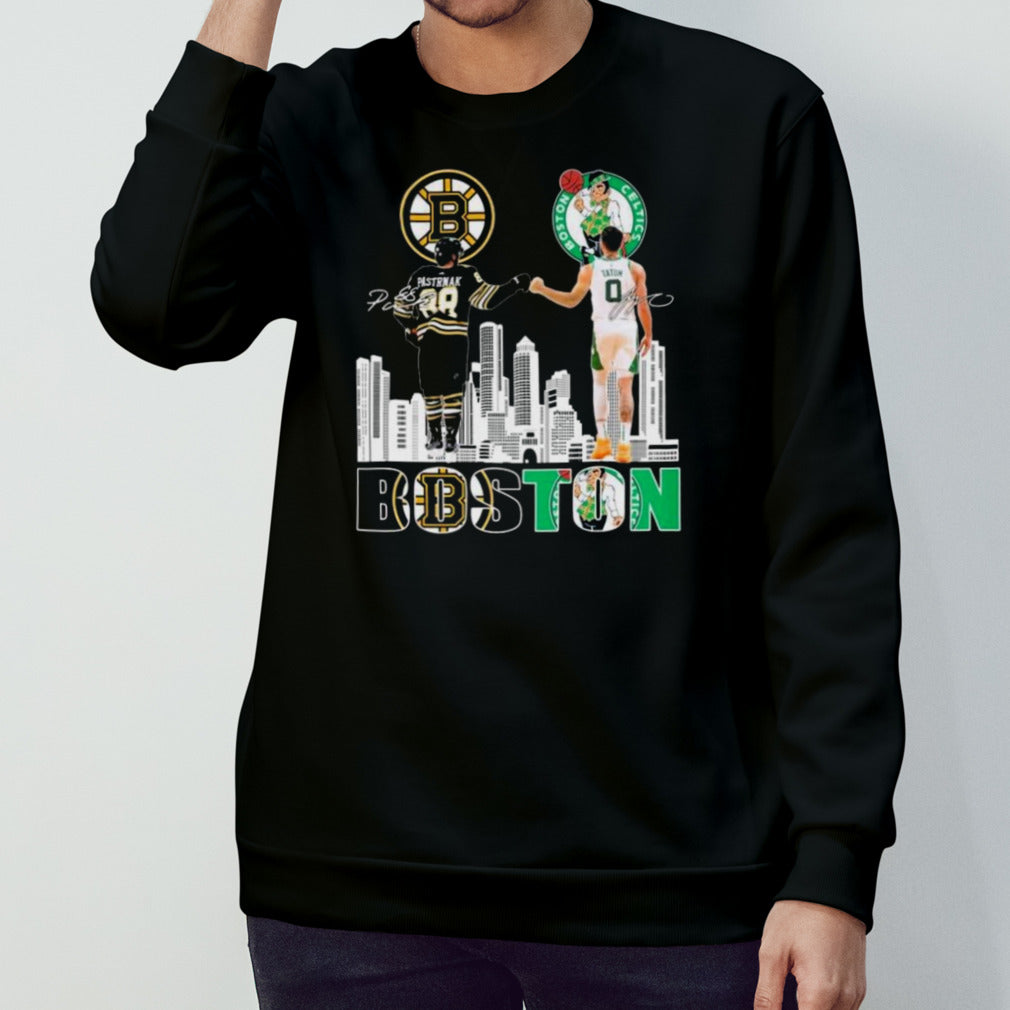Boston Sports Teams David Pastrnak And Jayson Tatum Signatures Shirt