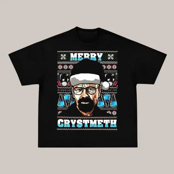 Breaking Bad Vintage Graphic Tee, Walter White Christmas T-Shirt, Movies Tee, Unisex Meme Cringe Funny Dumb Shirt, Menswear Womenswear Streetwear