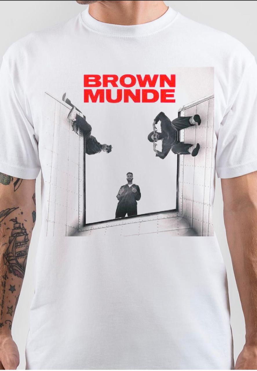 Brown Munde White T-Shirt