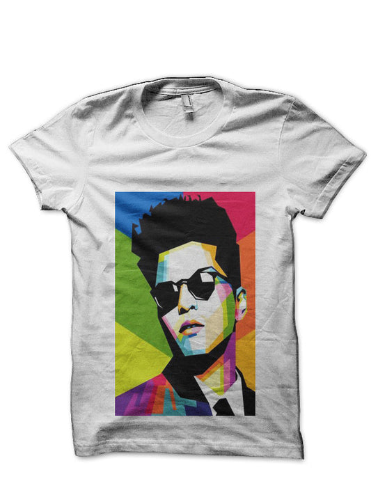 Bruno Mars White T-Shirt Style005