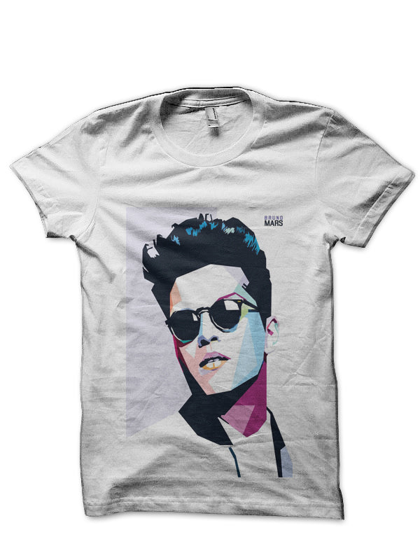 Bruno Mars White T-Shirt Style002