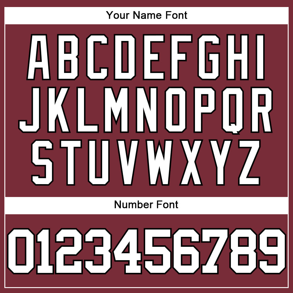 Custom Burgundy White-Black Authentic Baseball Jersey