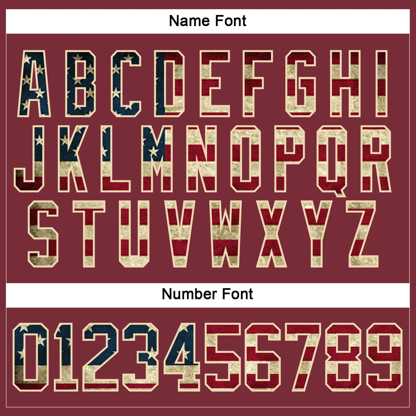 Custom Burgundy Vintage USA Flag-Cream Hockey Lace Neck Jersey