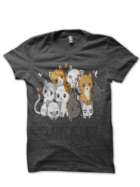 Crazy Cat Lady Half Sleeve T-Shirt