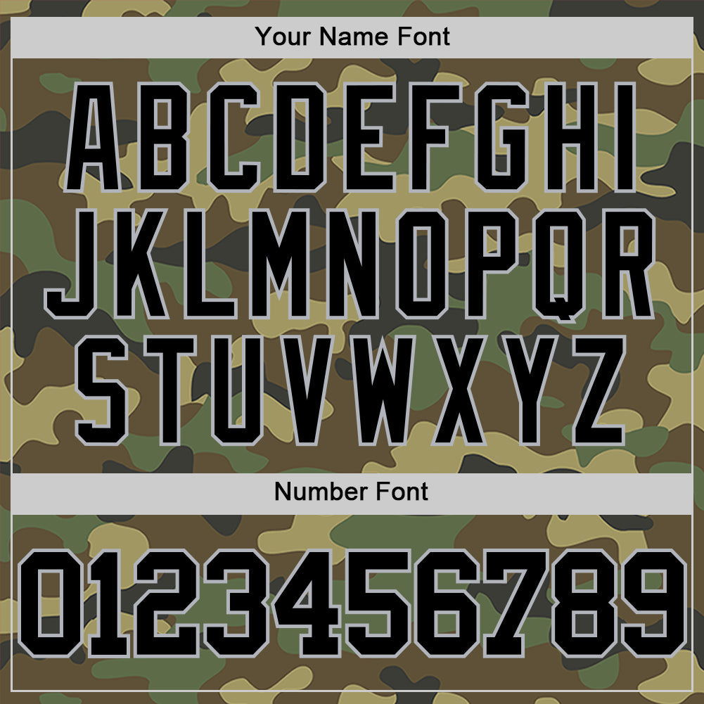 Custom Camo Black-Gray Authentic Salute To Service Basketball Jersey