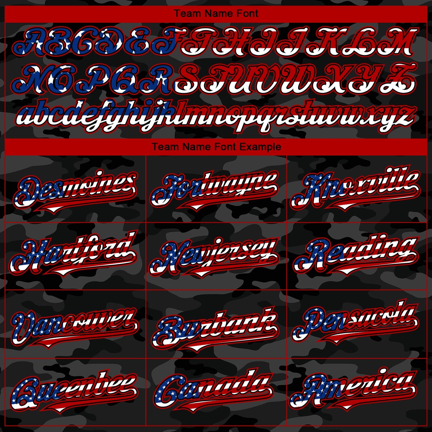 Custom Camo USA Flag Black-Red 3D Authentic Salute To Service Baseball Jersey