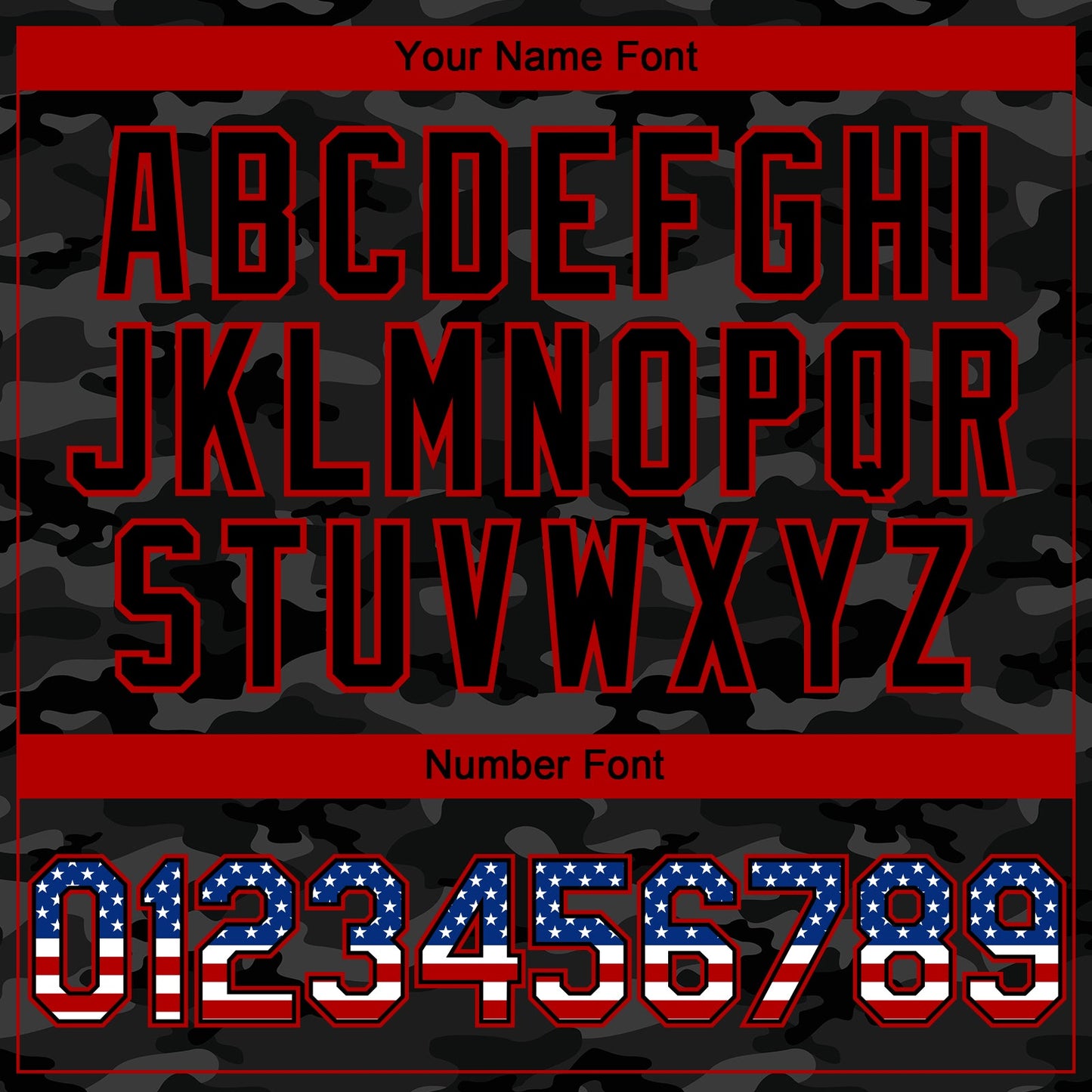 Custom Camo USA Flag Black-Red 3D Authentic Salute To Service Baseball Jersey