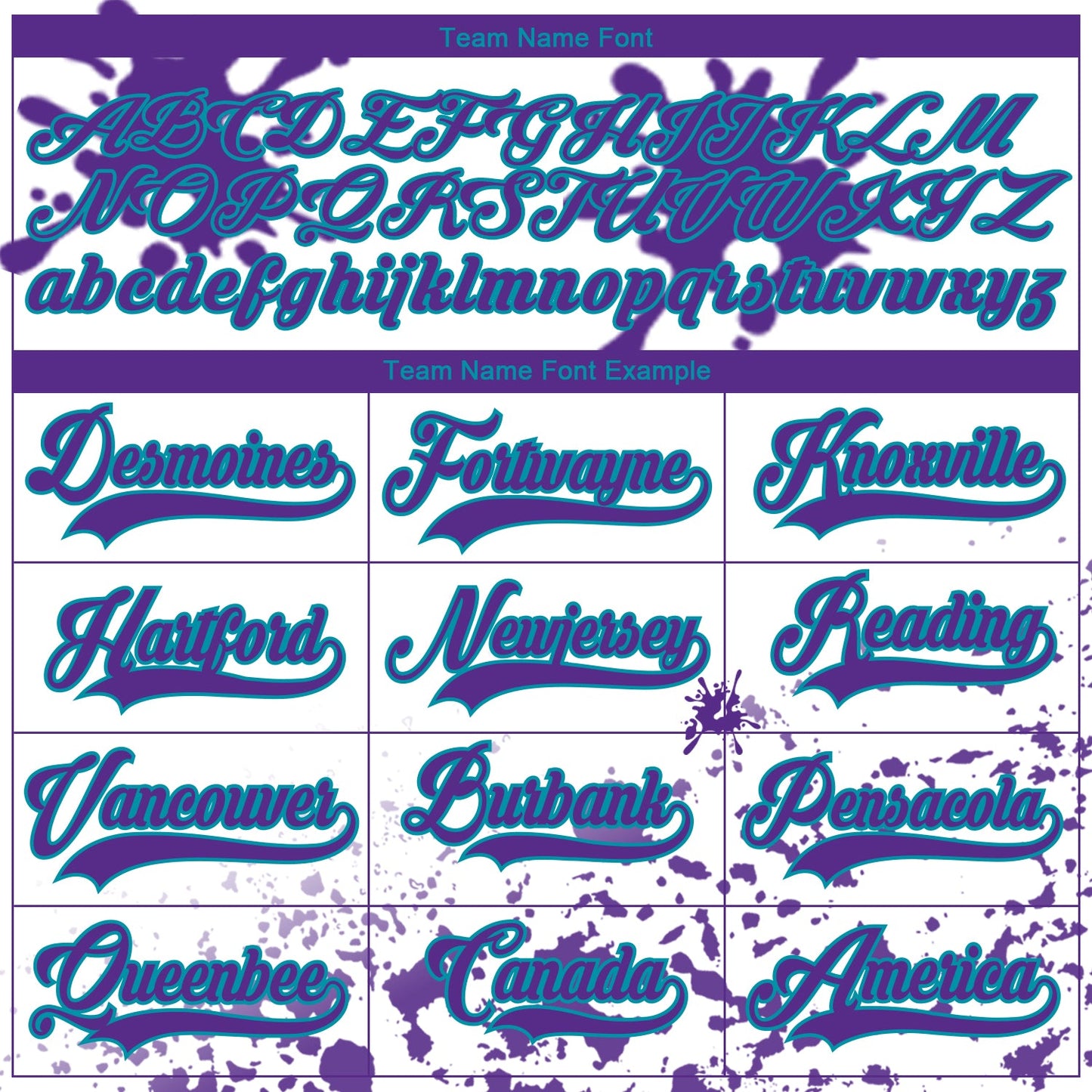 Custom Camo Purple Teal-White Splash Hockey Lace Neck Jersey