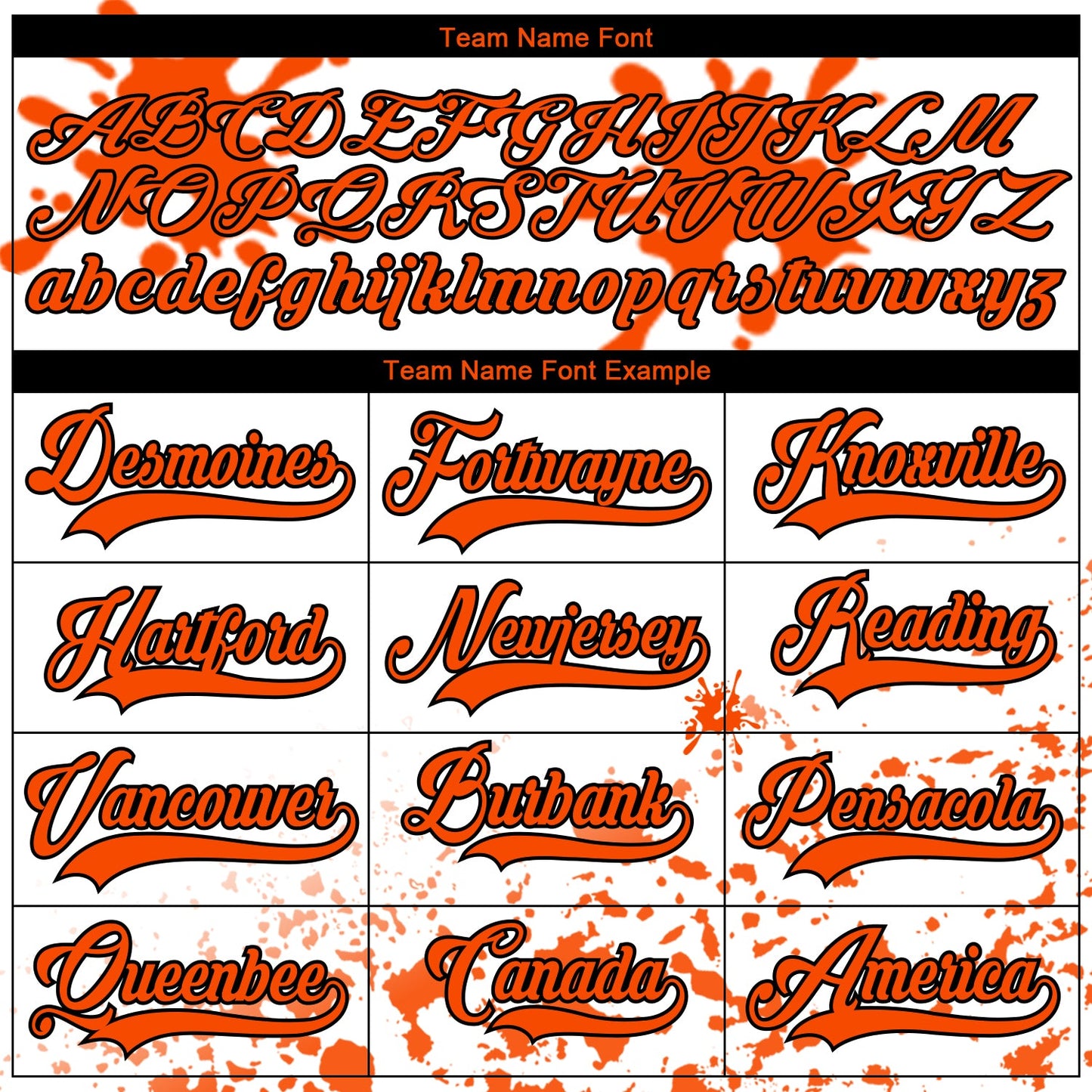 Custom Camo Orange Black-White Splash Hockey Lace Neck Jersey