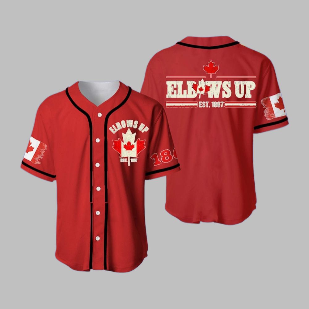Canada Elbows Up 1867 Baseball Jersey - Grishko.com