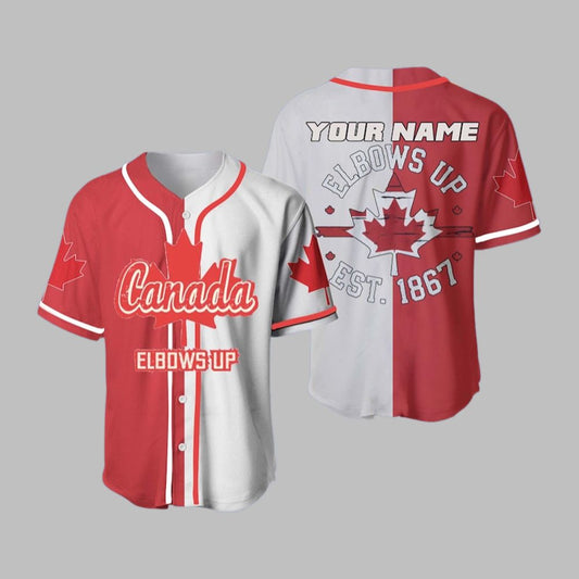 Canada Elbows Up Baseball Jersey Shirt - Grishko.com