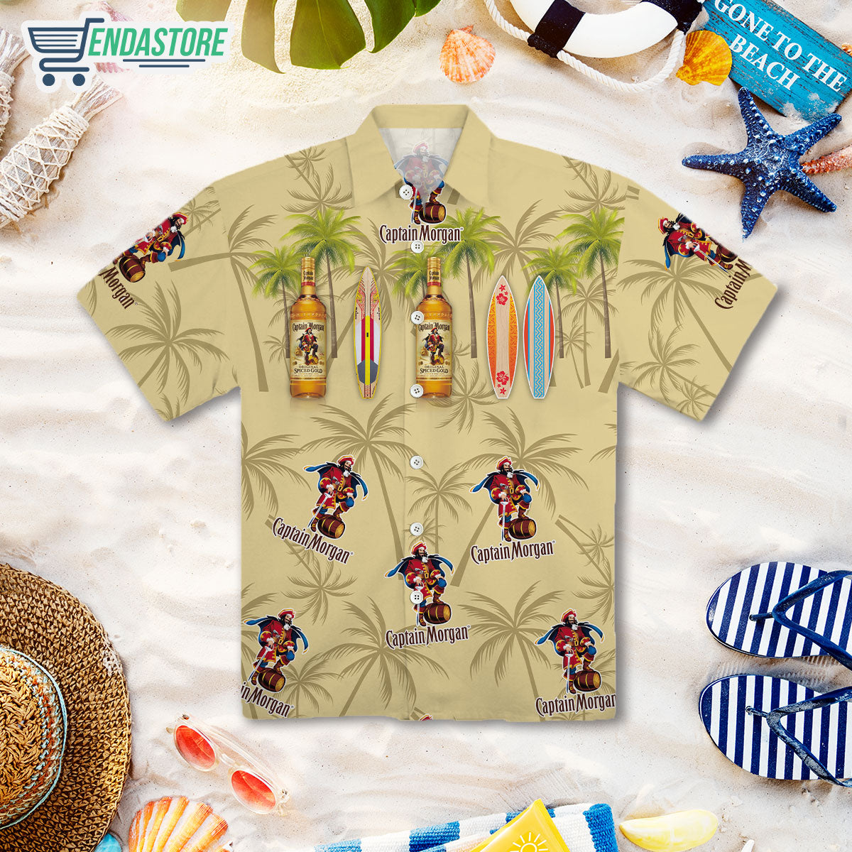 Captain morgan surfing Hawaiian shirt