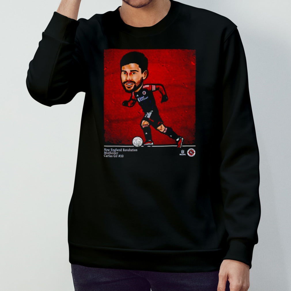 Carles Gil New England Revolution cartoon shirt