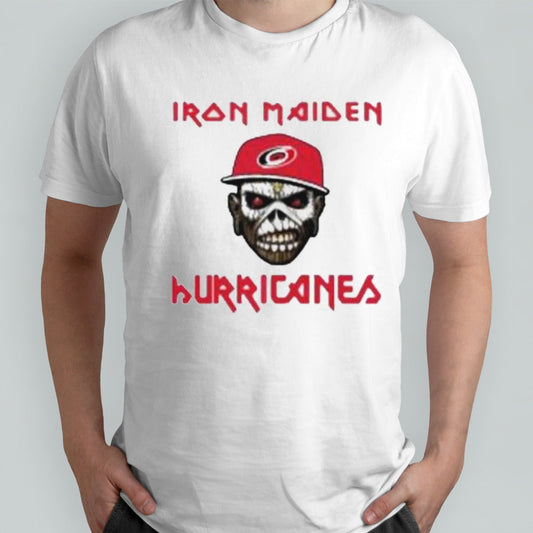 Carolina Hurricanes Iron Maiden Rock Band Shirt