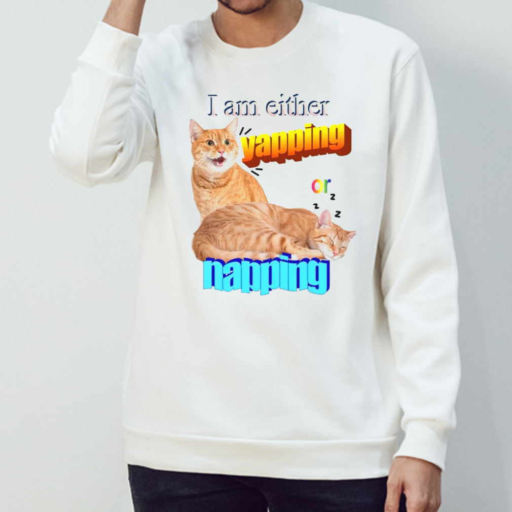 Cat I am either yapping or napping shirt