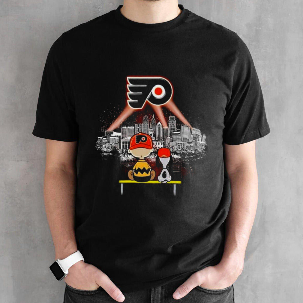 Charlie Brown And Snoopy Watching City Philadelphia Flyers 2024 Shirt