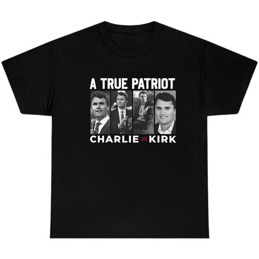 Charlie Kirk Shirt Memorial Activist Shirt, A True Patriot Charlie Flag America Kirk T-shirt, Rest In Peace for Him, RIP Charlie Kirk Shirt,Human Rights, Gildan Charlie Kirk Shirt Memorial Activist Tee - Honor Courage & Hu