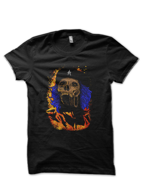 Che Guevara Skull Portrait Black T-Shirt