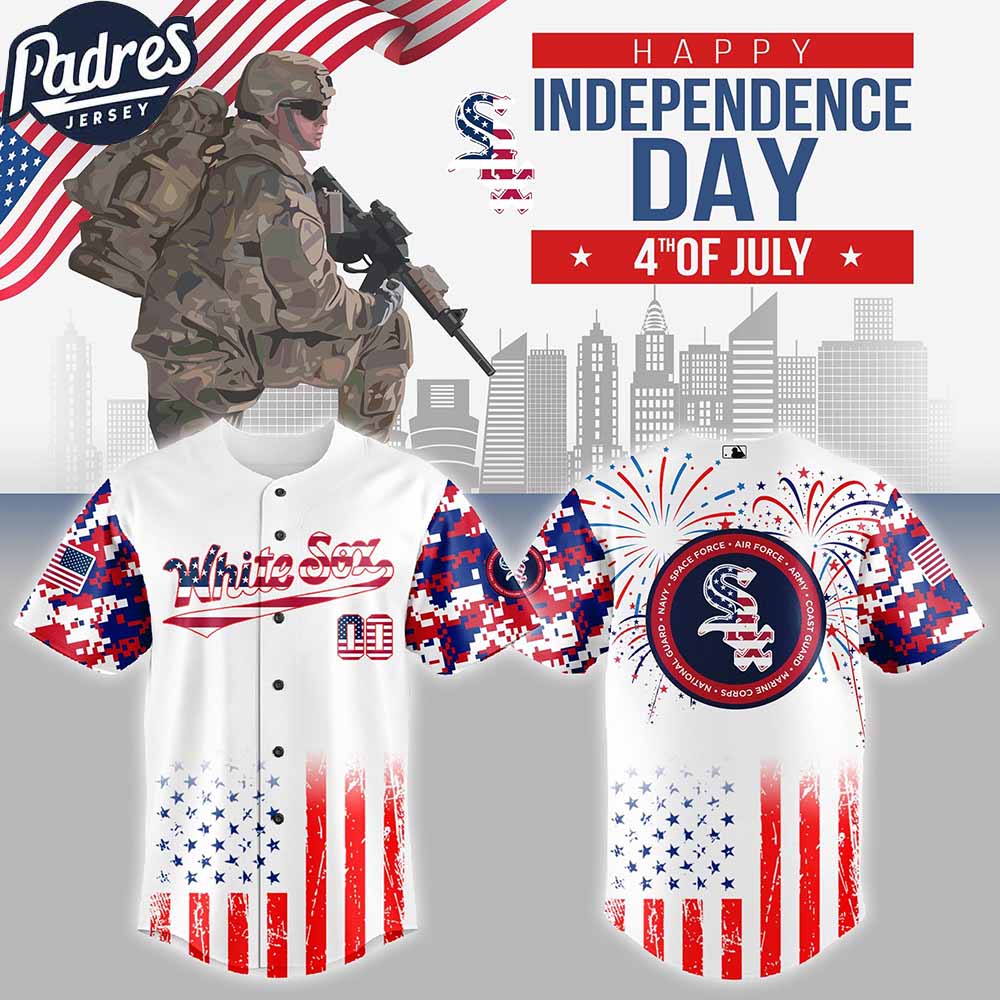 Chicago White Sox MLB X The 4th Of July X Military Personalized Baseball Jersey - Padres Jersey Oasis: Elevate Your Baseball Style Game