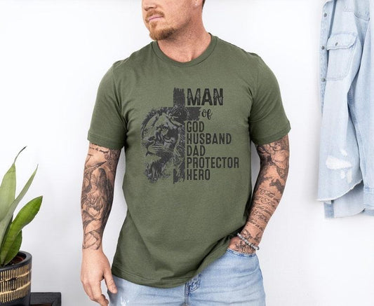 Christian Quotes Fathers Day Gifts, Man of God Shirt, Retro Father's Day Gift, Protector Father Tee, Hero Dad Gift  T-shirt, sweater and Hoodie