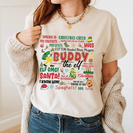 Christmas Buddy Elf Movie Sweatshirt, Elf Movie Quote Shirt, Buddy the Elf Shirt, Elf Christmas Movie Shirt, Santa I Know Him Sweatshirt Christmas Gift Idea 2024, Gift For Him, Gift For Her