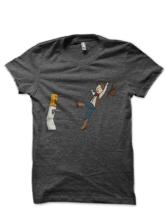 Cigarette Butt killer Cartoon T-Shirt