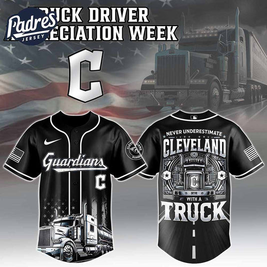 Cleveland Guardians x Nation Truck Driver Baseball Jersey - Padres Jersey Oasis: Elevate Your Baseball Style Game