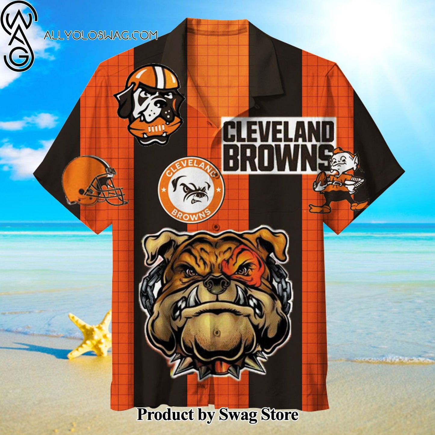 Cleveland browns Surfer Style Hawaiian Shirt