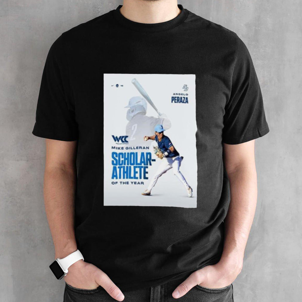 Congrats Angelo Peraza Being Named The 2024 West Coast Conference Mike Gilleran Scholar-Athlete Of The Year shirt