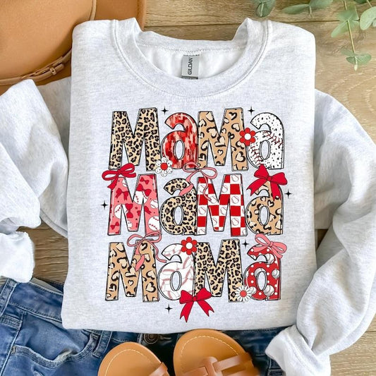 Coquette Baseball Mama , Game Day Baseball , Baseball Bow , Leopard Baseball , Baseball Mom , Retro Baseball Shirt Sweatshirt